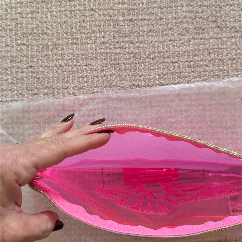 Lilly Pulitzer Pink and Gold Cosmetic Bag - New - Picture 3 of 4